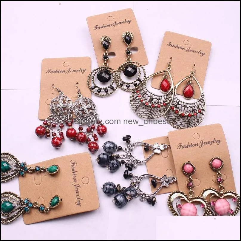 vintage bohemian ethnic style long tassels earrings for women ladies dangle chandelier earrings fashion jewelry random mixed styles