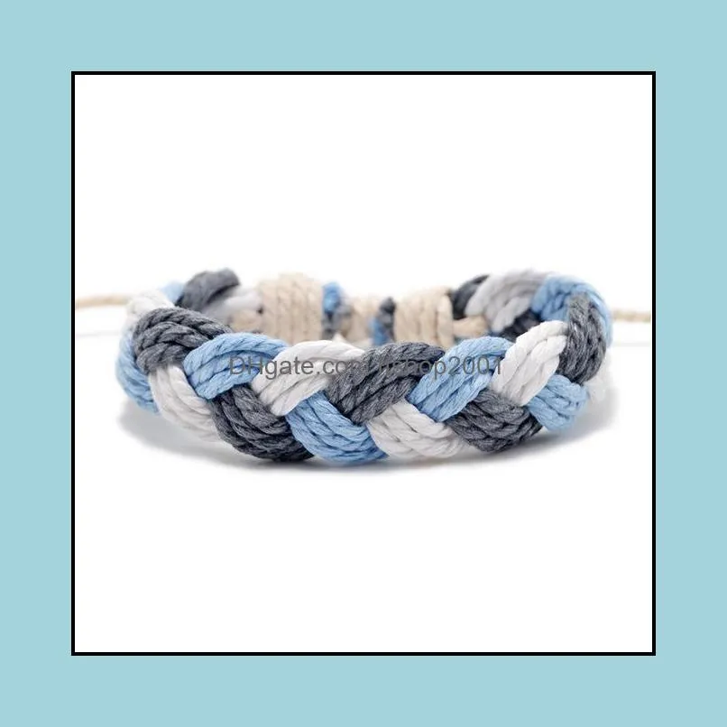 ethnic handmade bracelet summer beach braid string cotton wrap woven rope friendship bracelets bangle for women b27a