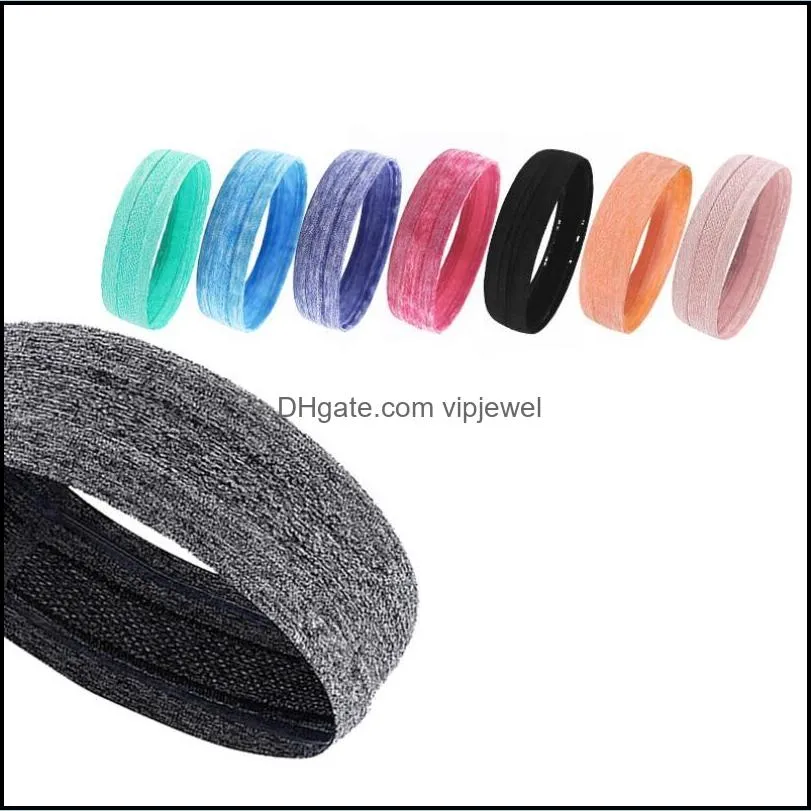 men sweatband sports headbands stretch elastic women yoga running hair band for male outdoor headwrap fitness sport safety