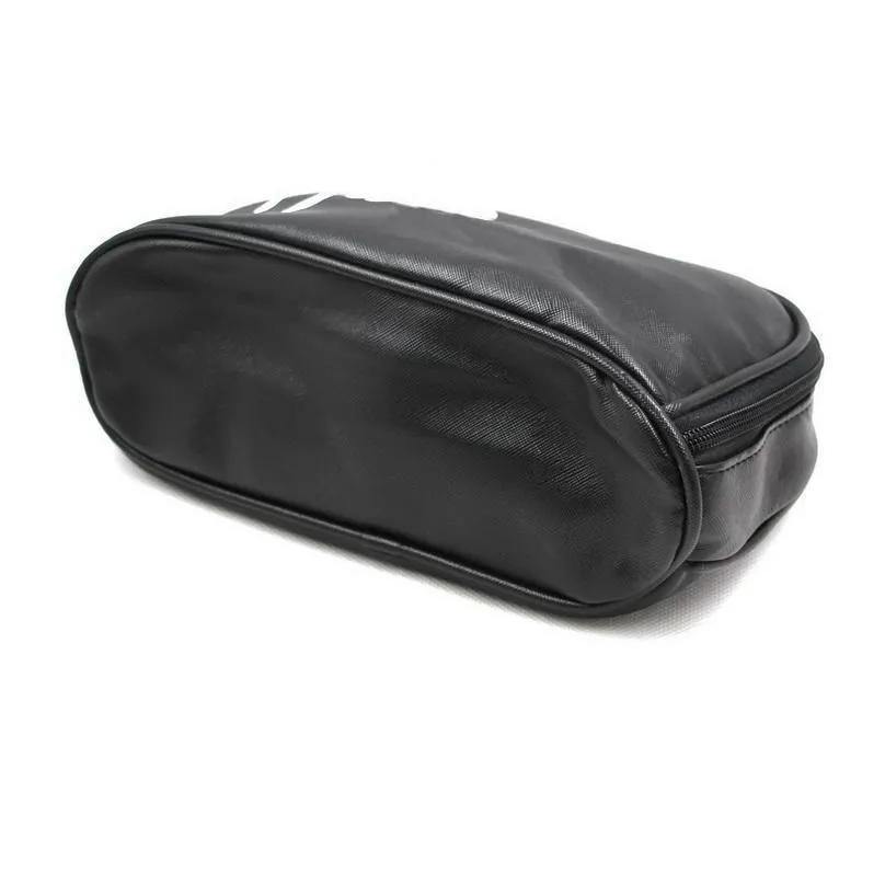 waterproof cosmetic bag case large leather fashion women zipper black makeup bags