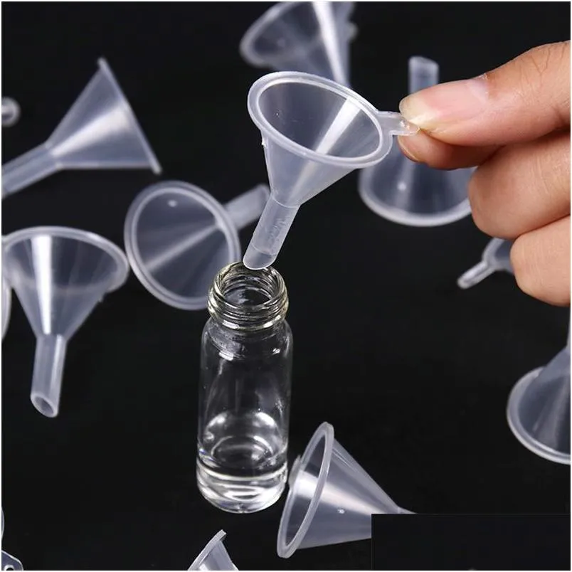 plastic mini small funnels liquid filling tools perfume liquid  oil filling empty bottle packing tools high quality 