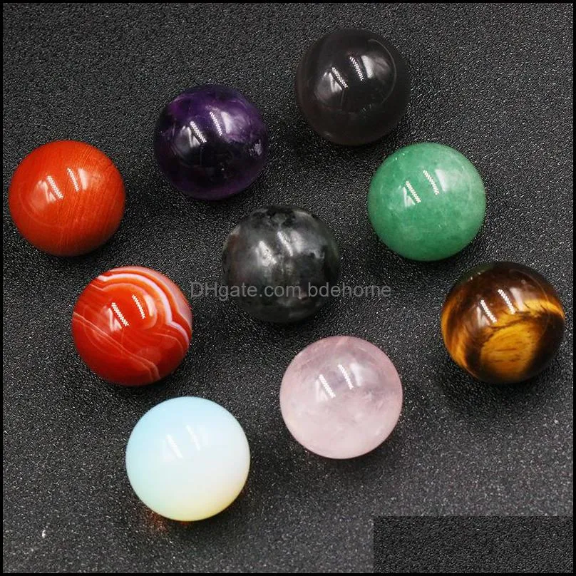 25mm stone ball amethyst rose quartz agate natural stone plant ornaments chakras yoga pieces stones jewelry making accessories 2244 t2