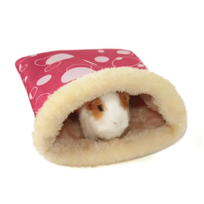small pet hamster sleeping bag pouch soft warm house for winter guinea pig hedgehog bed multiple waterproof windproof