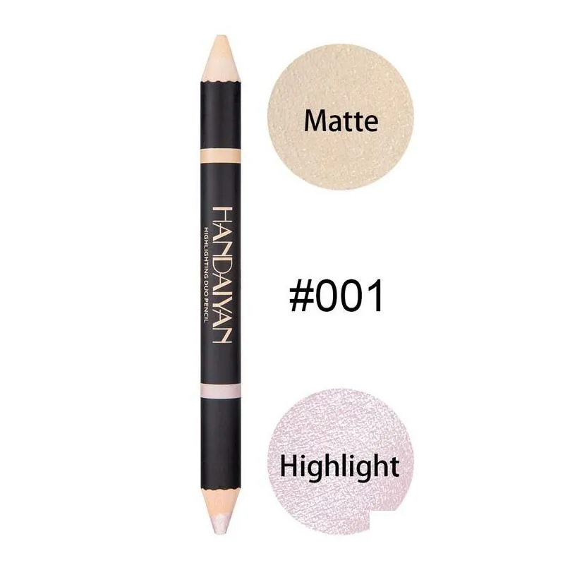 handaiyan double waterproof eyebrow pencil wholesale highlighter pencils with sharpener brow bone facial brightening matte shimmer easy to wear concealer