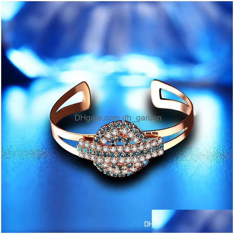 classic jewelry women bracelets bangles 18k gold adjustable colorful color zircon creative for womens jewerlty
