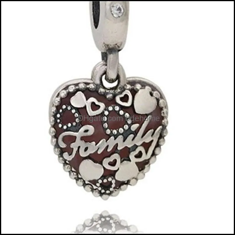 family 925 sterling silver beads charms silver 925 original for bracelet silver 925 original beads jewelry making 1228 t2