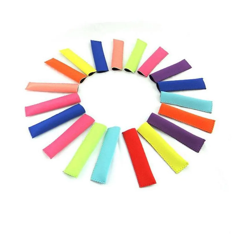 wholesale 15cm popsicle holders  ice sleeves zer  holders for kids summer ice bag kitchen organization tools