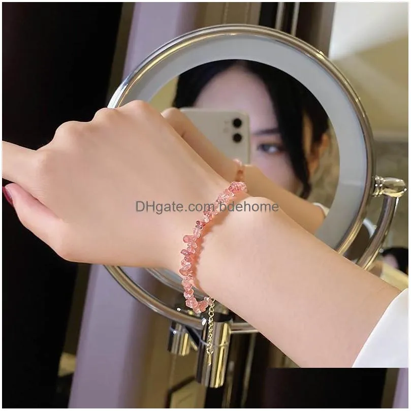 fashion jewelry women irregualr crystal strands beads bracelets elegant beaded bracelet