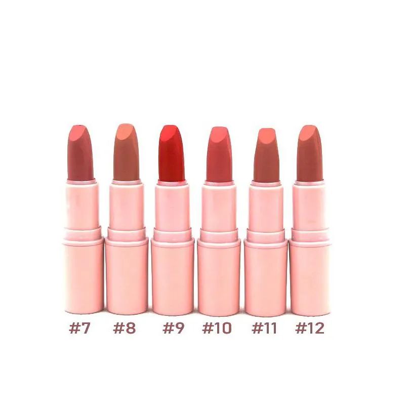 jenner lipstick lippenstifte matte sexy pink tube easy to wear long last 12 color wholesale makeup lipstick