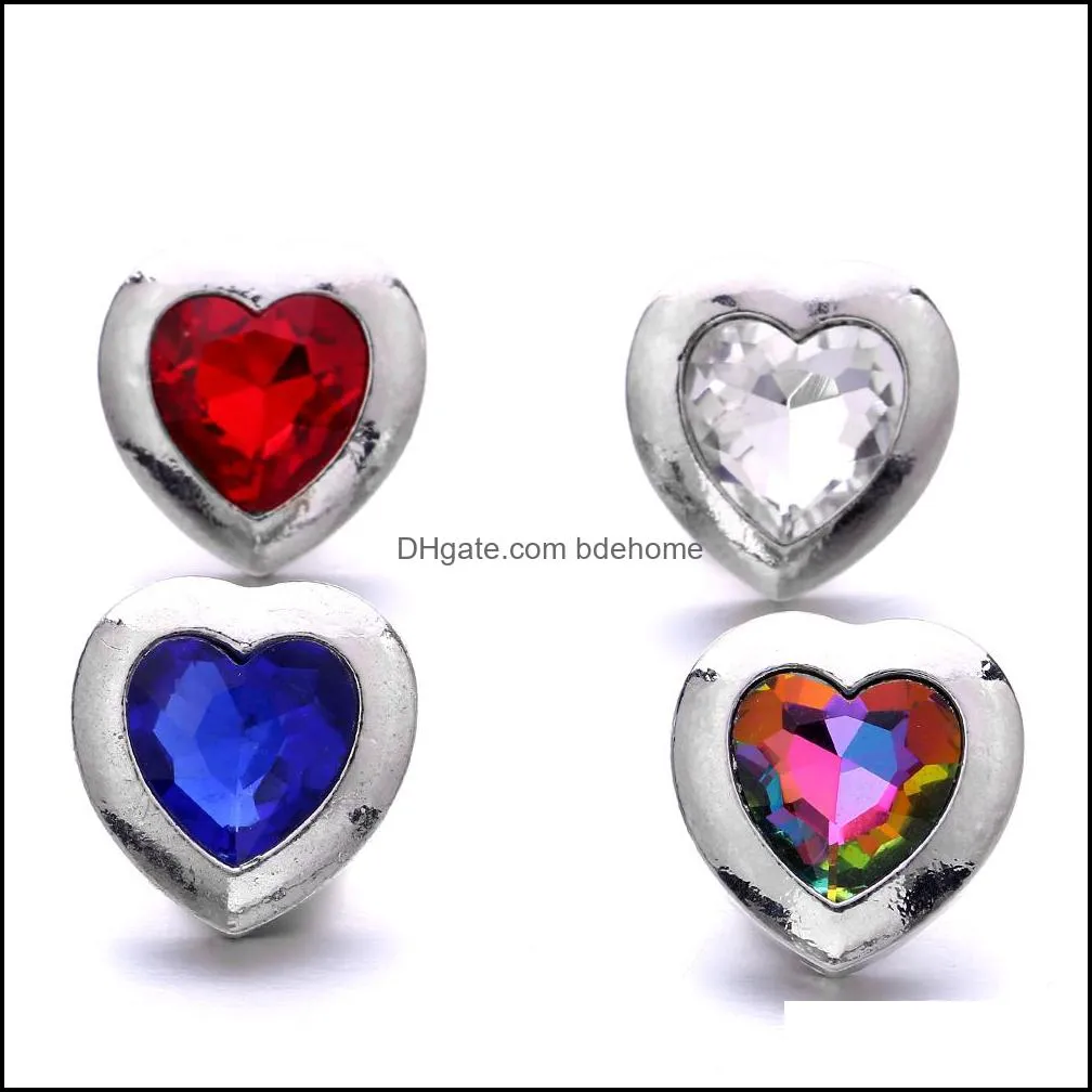 heart love metal snap button clasps jewelry findings 18mm snaps buttons diy earrings necklace bracelet jewelery acc