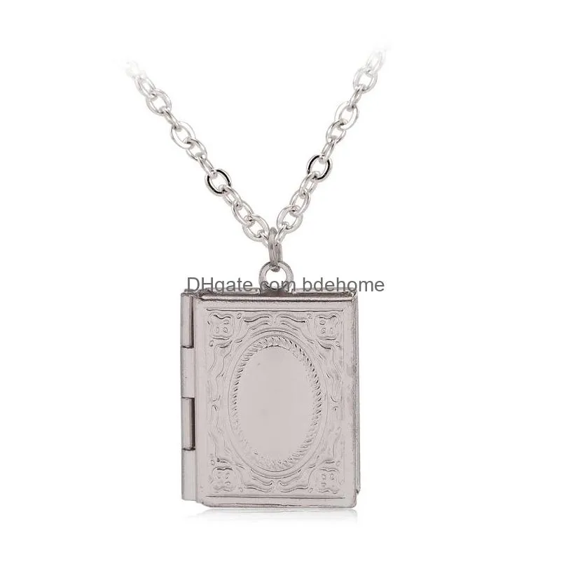 fashion jewelry vintage carved openable locket p o box pendant necklace sweater necklaces