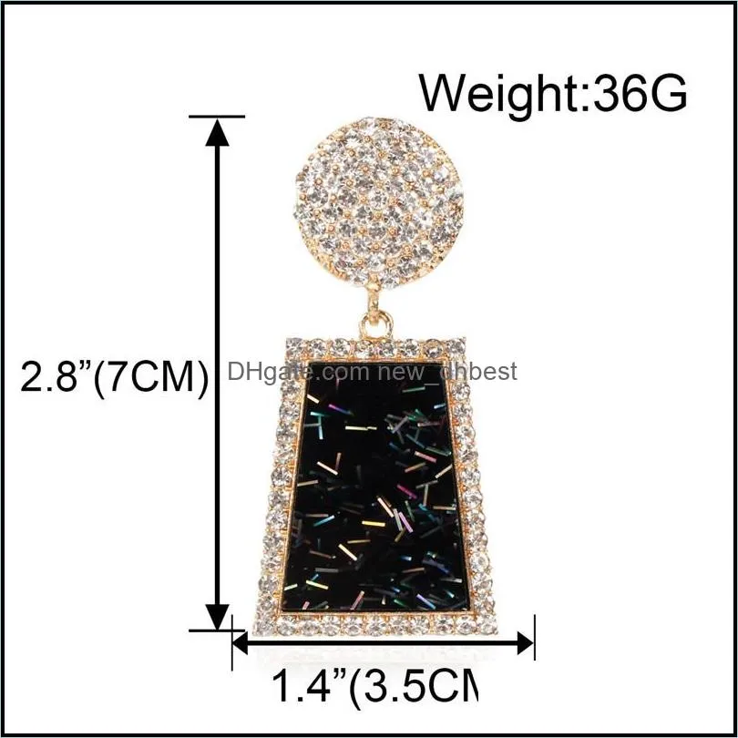 fashion big size acrylic dangle earrings matte gold irregular geometric drop earrings for women jewelry