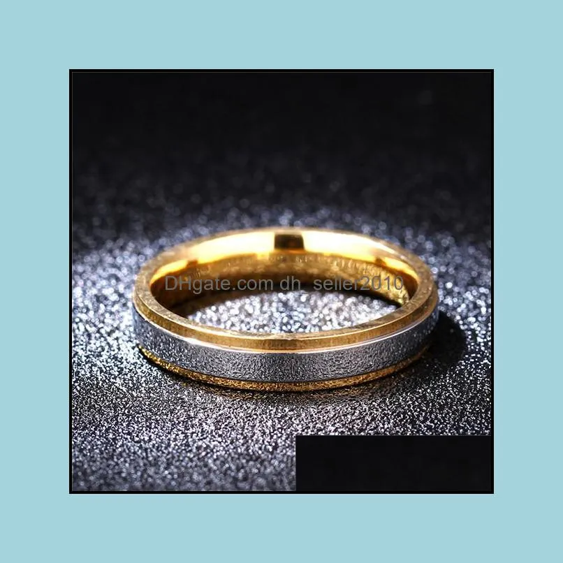 fashion golden ring for women and men 316 stainless steel ring couple party wedding rings lovers gift