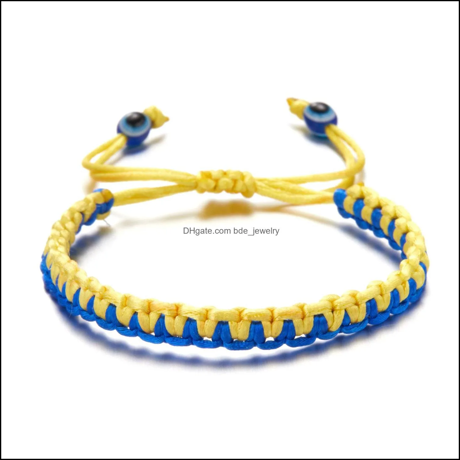 daisy ukraine sunflower bracelets handmade rope charm blue and yellow ethnic friendship bracelet couple jewelry travel party wrist