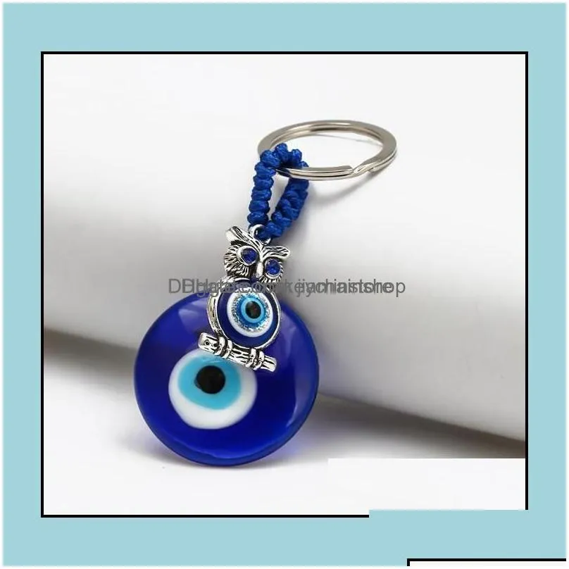 key rings butterfy turtle owl palm evil eyes keychain metal keyring glass lucky blue eye pendant ornament keychains for christmas dr