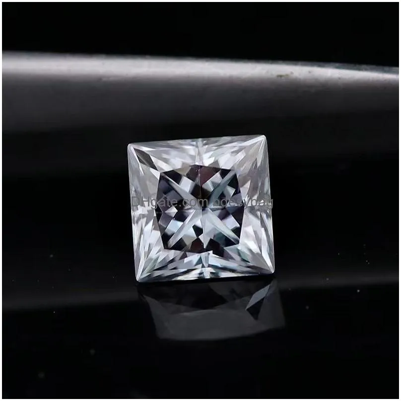 other 48mm princess cut dark gray color vvs moissanite loose stones pass diamond test synthesis gemstone for diy jewelryother