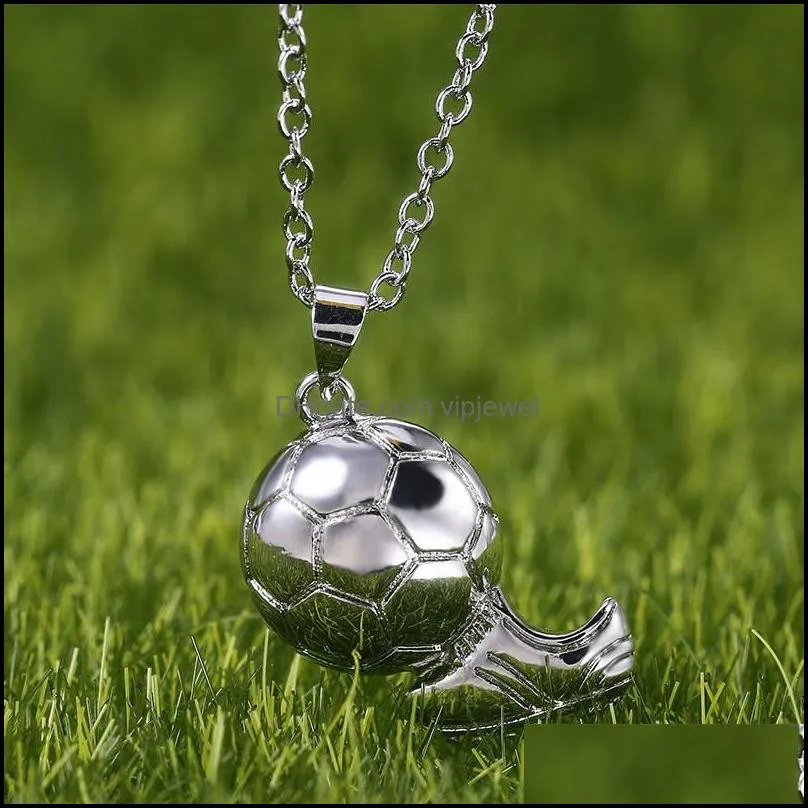 Collier football, pendentif ballon de football en argent, cadeau