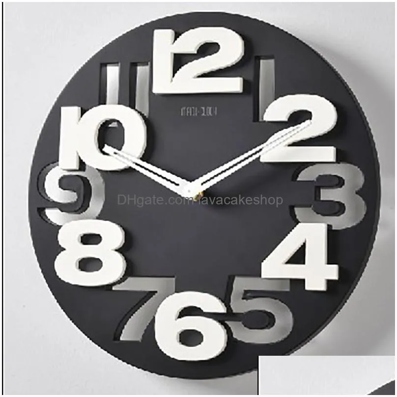 wall clocks large hollow out 3d clock art silent bedroom big home decor watch kitchen duvar saati gift