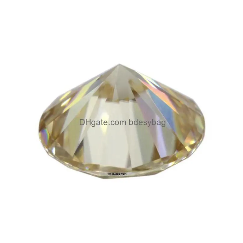 other 0.29carat champage color vvs1 round moissanite loose stones pass diamond certified gemstones for diy jewleryother otherother