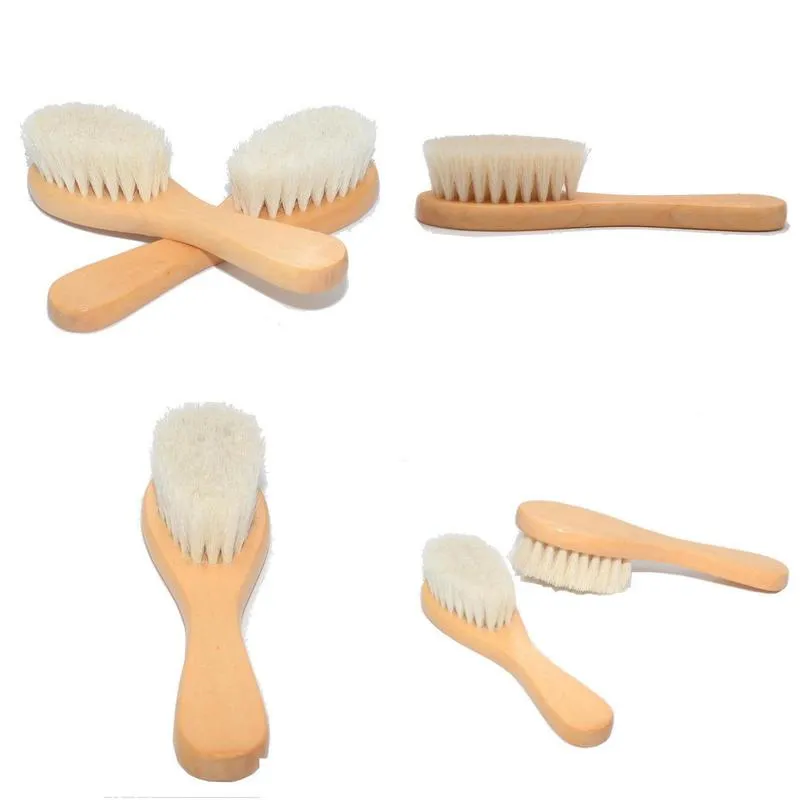 factory direct sale baby hair brush comb baby hair comb natural soft bristles body wash bath brush