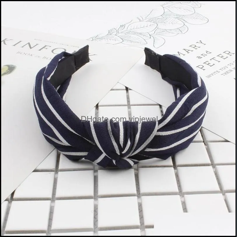 fashion knot striped headbands women shining beading headband for girls solid lovely hoop bezel hair accessories