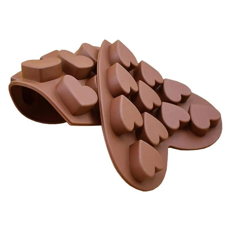 heart shaped soap mold 10cavity silicone chocolate candy baking mould soap making supplies cake bakeware decoration tool