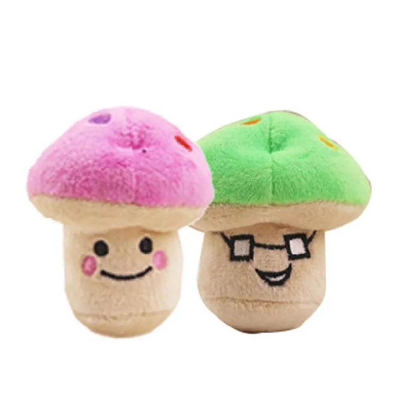 plush dog toy creative mushroom shape biteresistant pet chew toy pet squeaky toys pet supplies dog favors