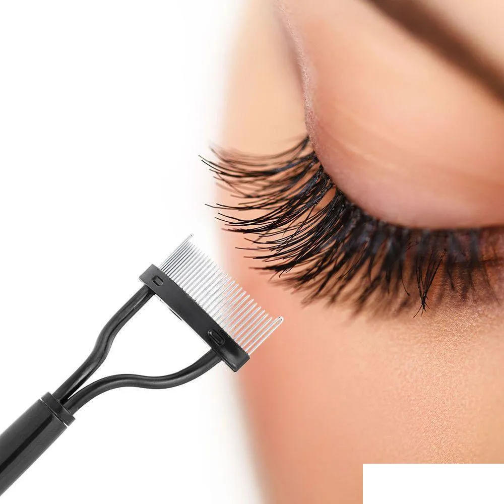 eyelash curler beauty makeup lash separator metal eyelash brush comb mascara curl beauty cosmetic tool