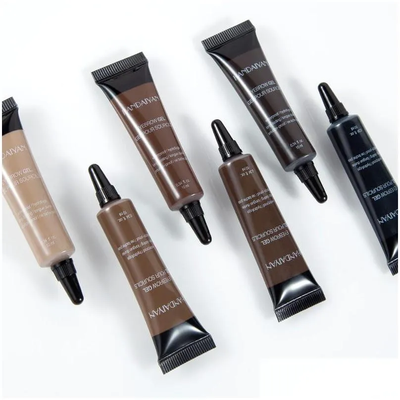 handaiyan 6 color eyebrow gel pore sourcils waterproof nonsmoothing natural easy to wear makeup eye brow enhancers