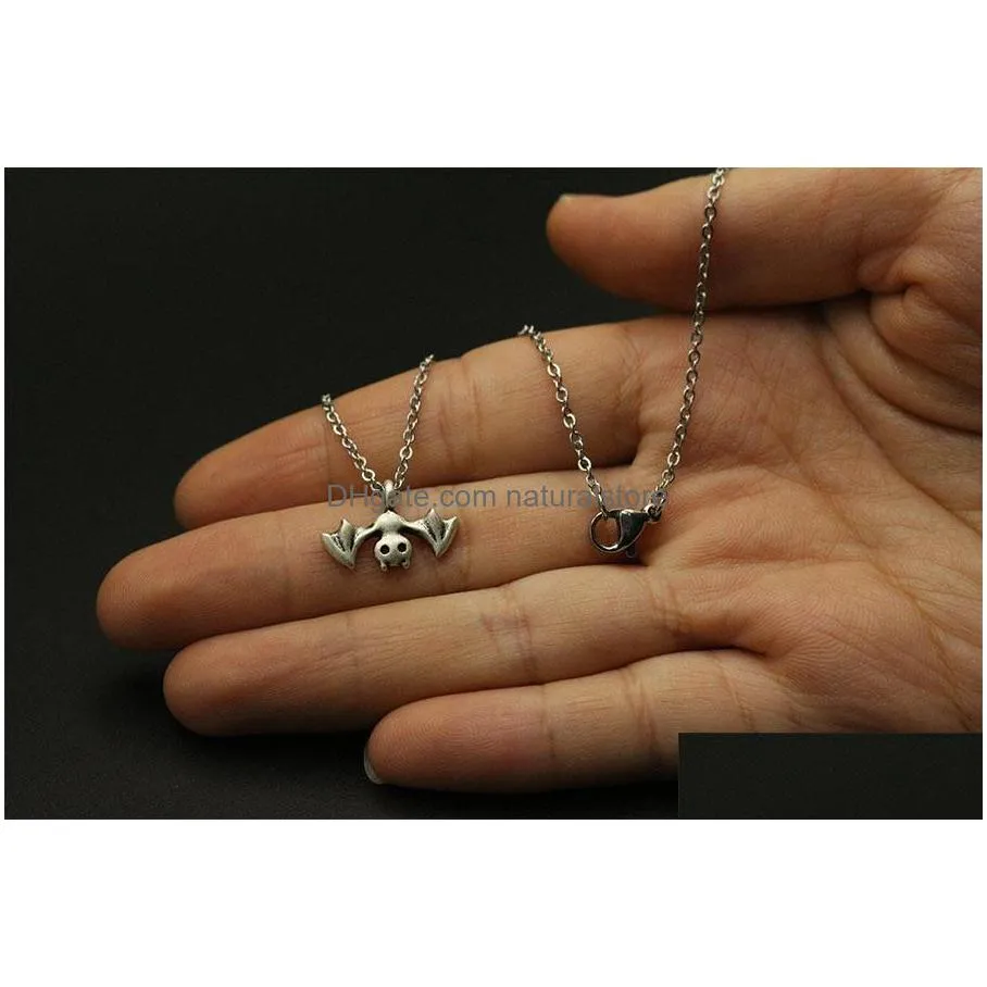 pendant necklaces lanseis 1pcs cute animal necklace women little bat