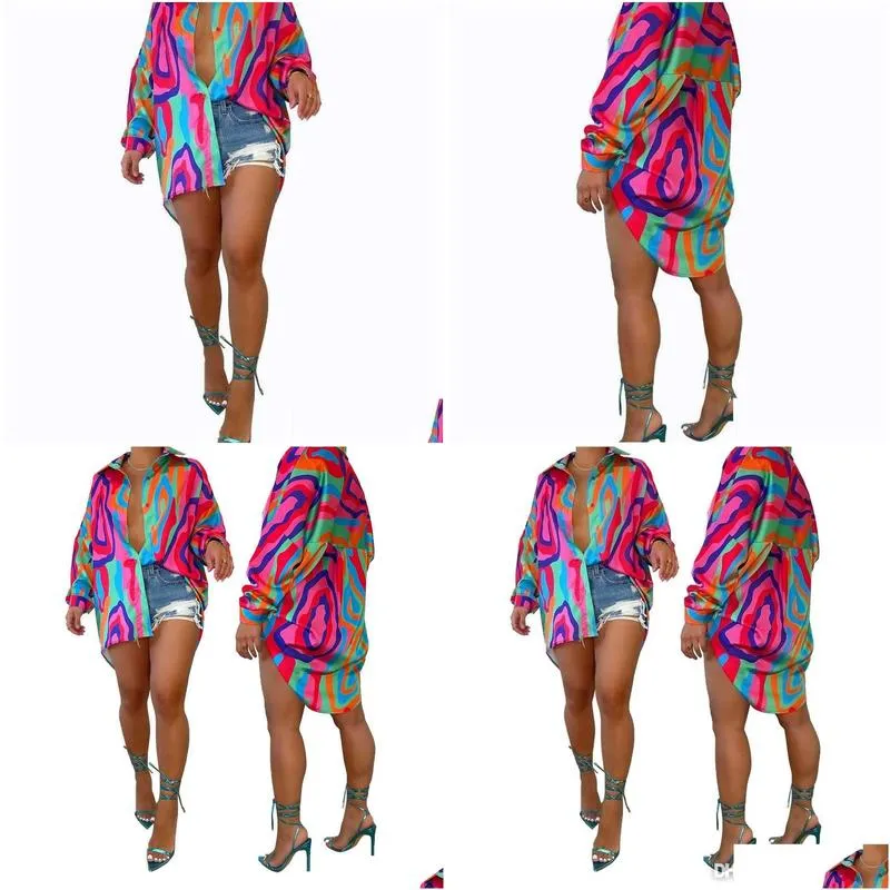 retail designer women shirt dresses tie dye print fashion cardigan dress