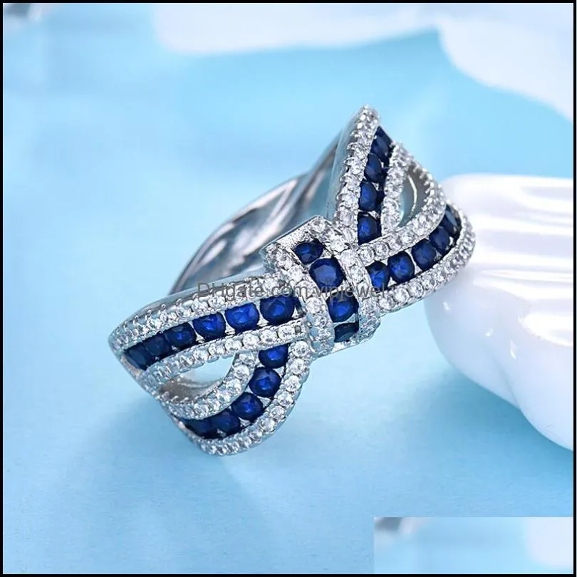 beautiful fashion wedding party silver women purple crystal lady ring jewelry