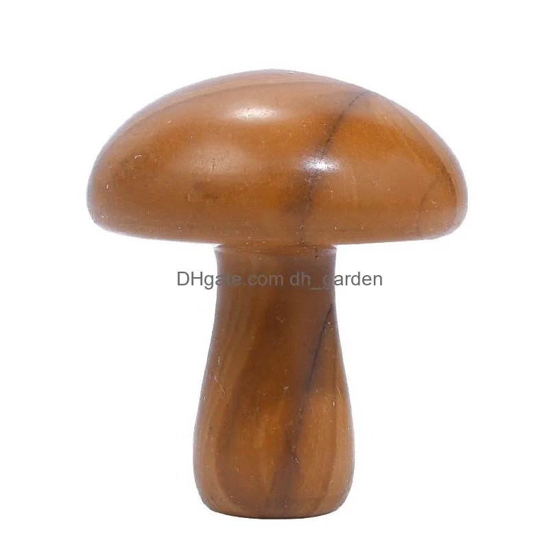 36x30x13mm random natural stone mushroom plant statue carving aquarium home decoration crystal polishing gem