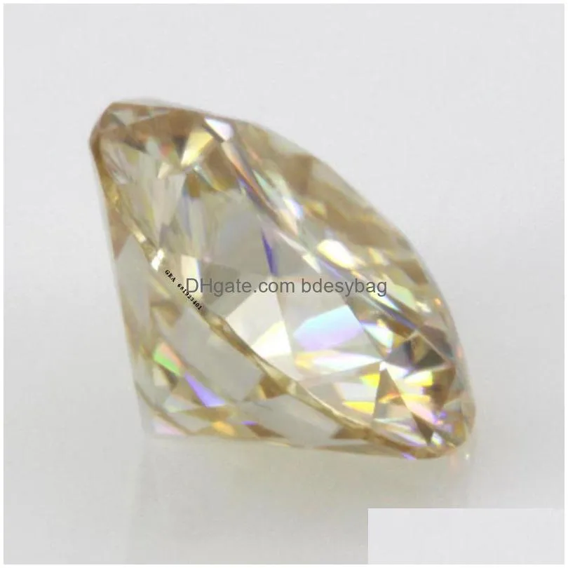 other 0.29carat champage color vvs1 round moissanite loose stones pass diamond certified gemstones for diy jewleryother otherother