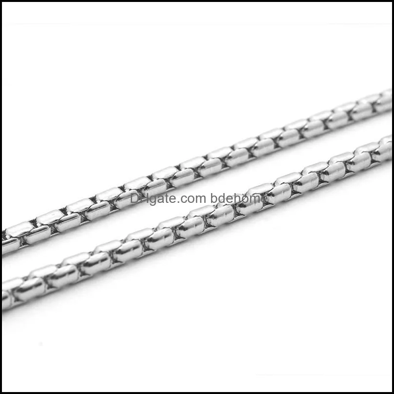 1.8mm 2.2mm 3mm 60cm silver plated stainless steel chains women men choker for hip hop necklaces jewelry gift 3421 q2