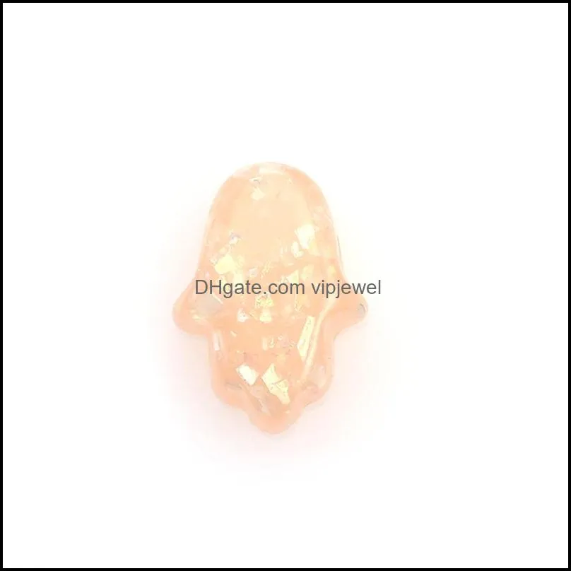 fashion resin pink white blue orange opal fatima hand charm fit for making diy bracelets necklaces jewelry findings accessories