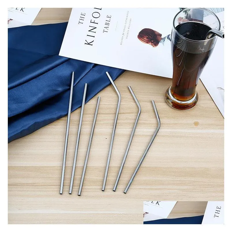 13cm short stainless steel drinking straws straight reusable 6mm stainless steel straws for kids barware tools
