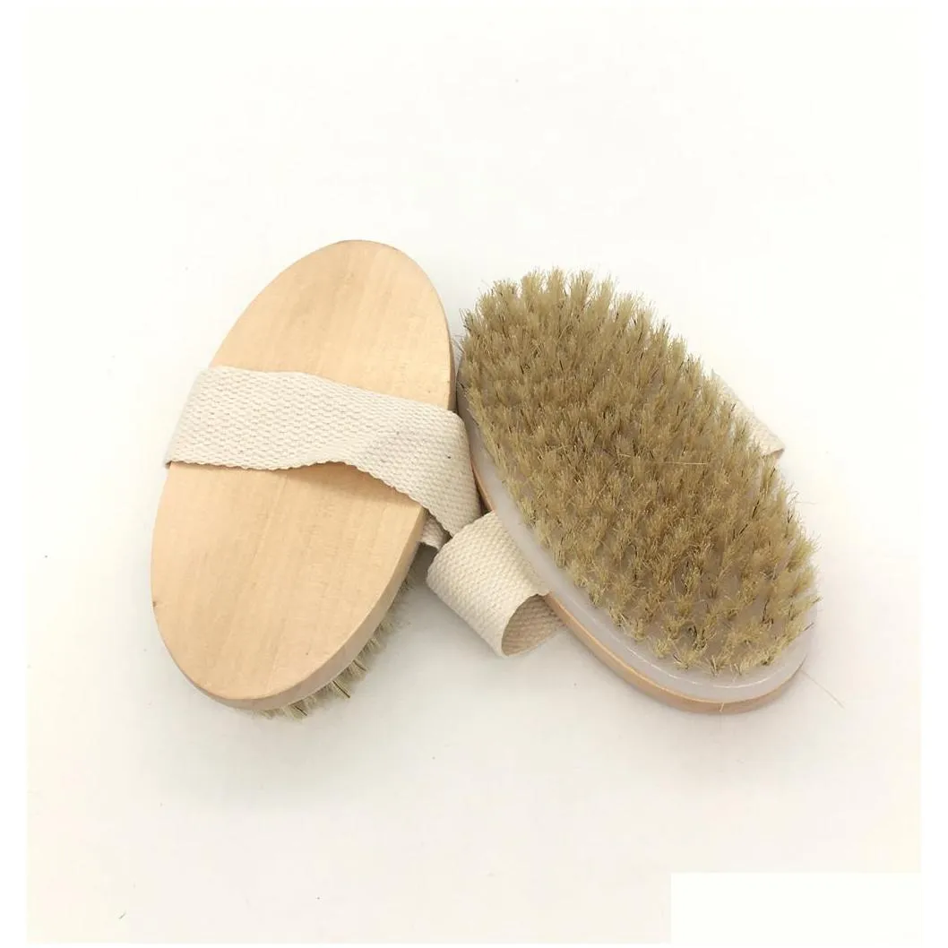 dry skin body brush with natural boar bristles remove dead skin dry brushing body bath brush for men women