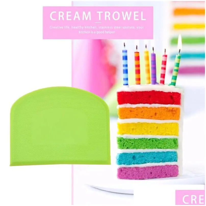 creative cream spatula diy pastry cutters fondant dough scraper cake cutter pastry baking tool kitchen accessories