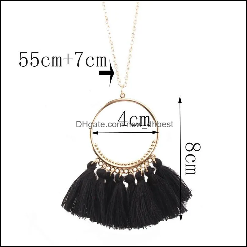 long tassel necklace for women vintage brand wholesale necklace boho bohemian necklace ethnic vintage fashion jewelry