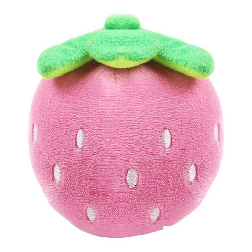 cartoon dog toys stuffed squeaking pet toy cute plush puzzle for dogs cat chew squeaker squeaky pet strawberry toy