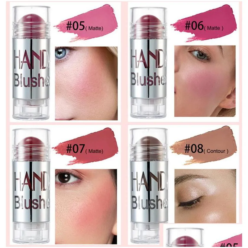 handaiyan makeup blush highlighter cream stick brighten moisturizer smooth rouge natural effect face blusher make up