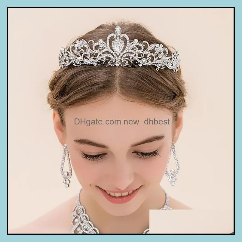  wedding party jewelry crystals bridal tiaras for women engagement tiara crown headband hair accessories fashion luxury jewelry