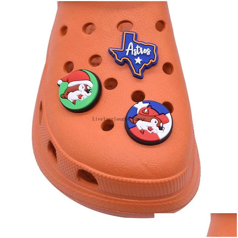 wholesale texas houston croc shoe charms parts accessories buckle clog buttons pins wristband bracelet decoration kids teen adulty party