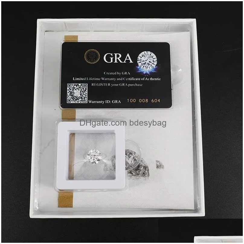 loose diamonds package 6.5mm 1ct d color fl round moissanite stones excellent cut 8 heart arrow pass test for diy jewelry makingloose