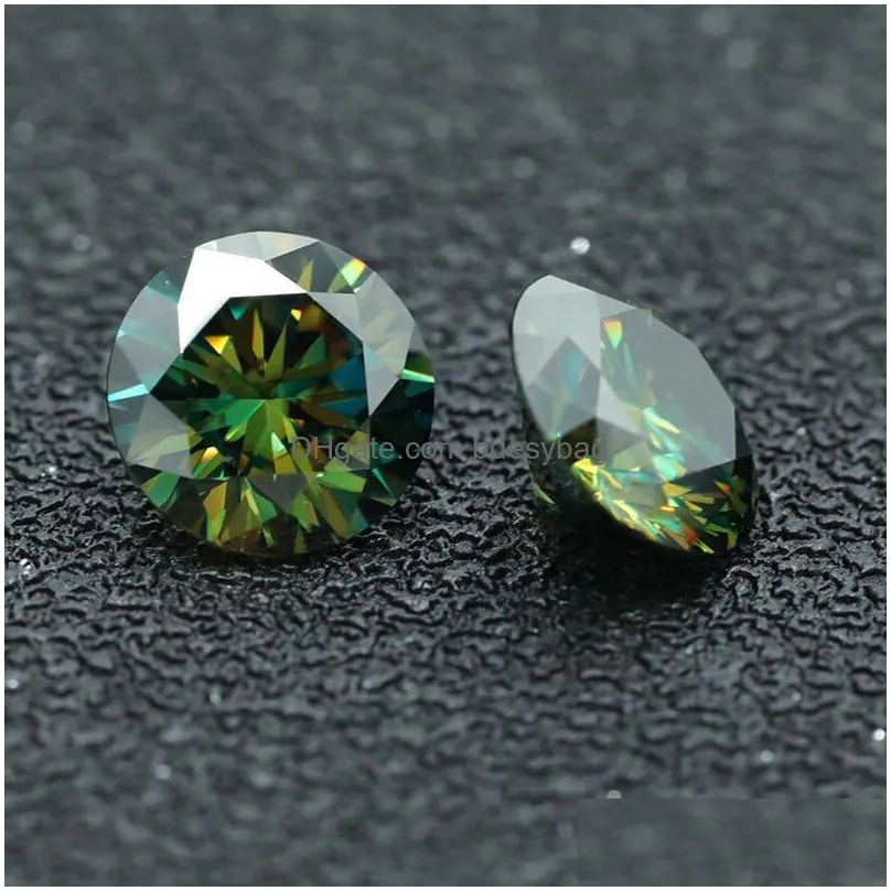 loose diamonds carat d color vvs round yellow green moissanite stone for diy jewelry 100 pass diamond pen test gra moissaniteloose