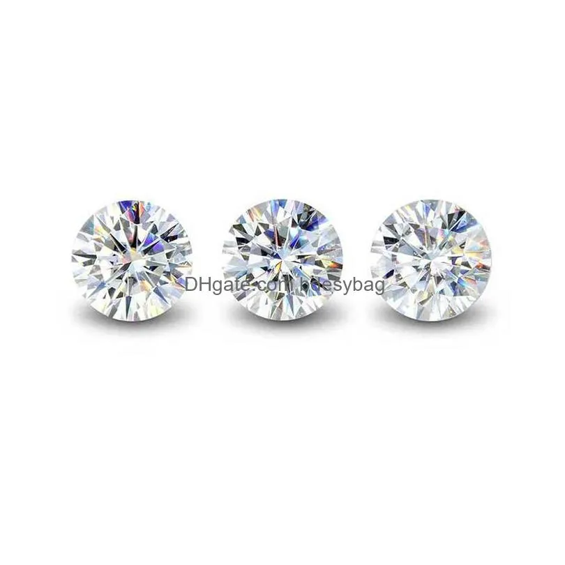 other real 13 carat d color vvs1 round moissanite loose stone 16 hearts arrows with gra for diy jewelry making ring /earringsother