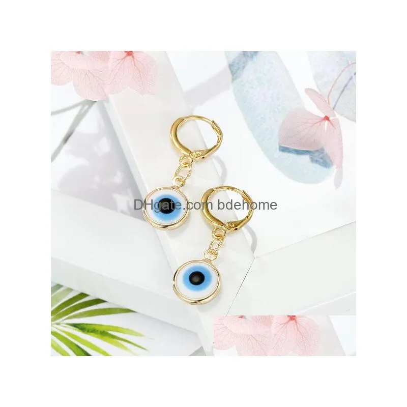 fashion jewelry vintage evil eyes dangle earrings resin beads blue eye earring