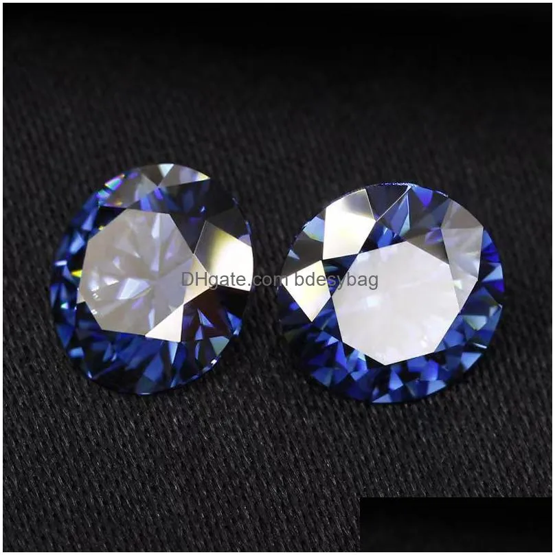 other 0.55ct royal blue color vvs1 round cut moissanite loose stones 8 heart arrow diamond test positive for diy jewelry makingother