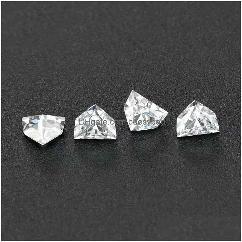 other 1ct d color vvs1 geometric moissanite loose stones half moon shape lab gemstone pass diamond for diy jewelryother otherother